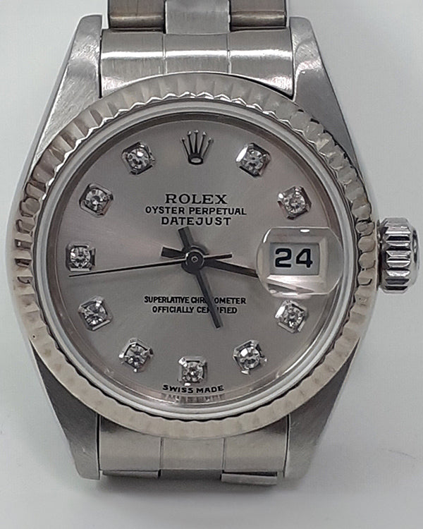 2000 (K Serial) Rolex Lady-Datejust 26MM Grey Dial Steel Bracelet (79174)