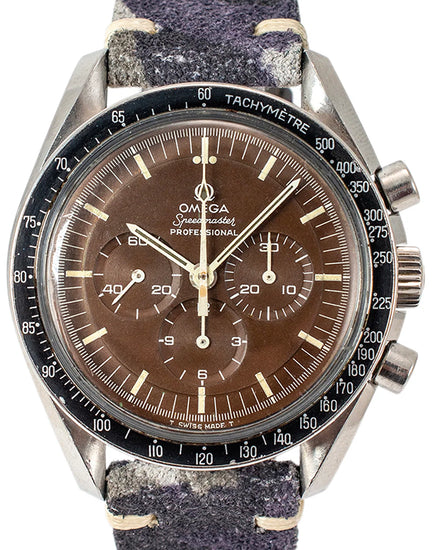 Omega Speedmaster Professional Moonwatch 42MM Brown Dial Aftermarket Leather Strap (145.022-69)