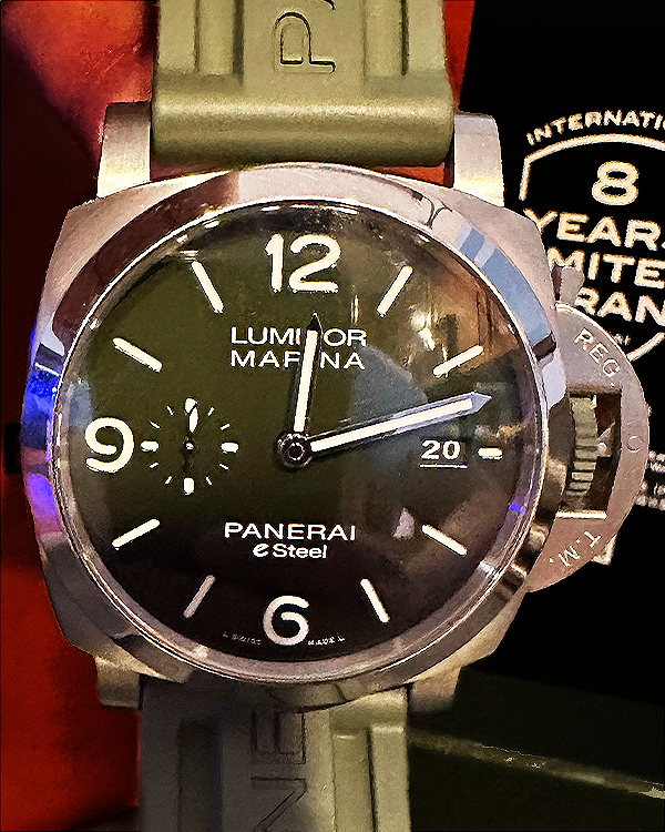 2022 Panerai Luminor Marina "Verde Smeraldo" 44MM Green Dial Rubber Strap (PAM01356)