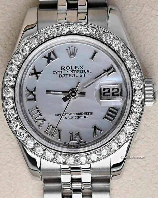 Rolex Lady-Datejust 26MM Mother Of Pearl Dial Jubilee Bracelet (179174)