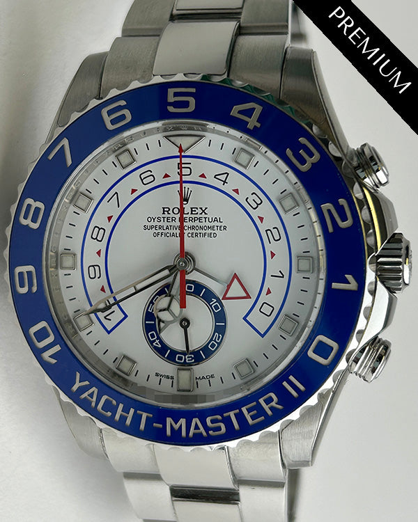 2017 Rolex Yacht-Master II 44MM White Dial Steel Bracelet  (116680)