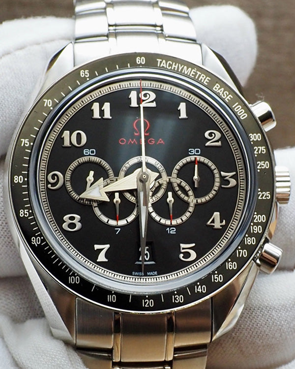 Omega Speedmaster Broad Arrow Olympic Games 44.25MM Black Dial Steel Bracelet (321.30.44.52.01.001)