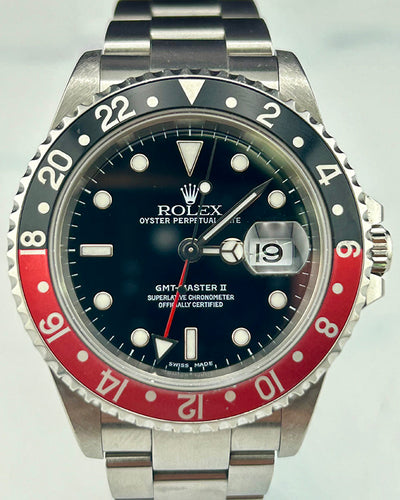 2003 Rolex GMT-Master II "Coke" 40MM Black Dial Oyster Bracelet (16710)