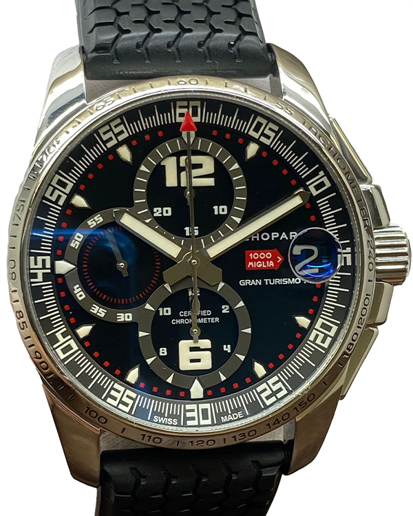 2009 Chopard Mille Miglia Gran Turismo XL 44MM Black Dial Rubber Strap (16/8459)