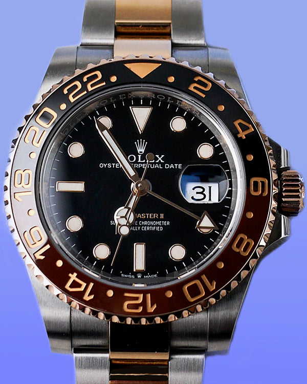 2020 Rolex GMT-Master II "Rootbeer" 40MM Black Dial Two-Tone Oyster Bracelet (126711CHNR)