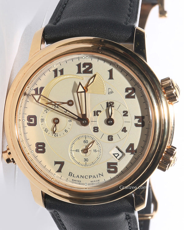Blancpain Leman Réveil GMT 40MM Silver Dial Leather Strap (2041-3642M-53B)