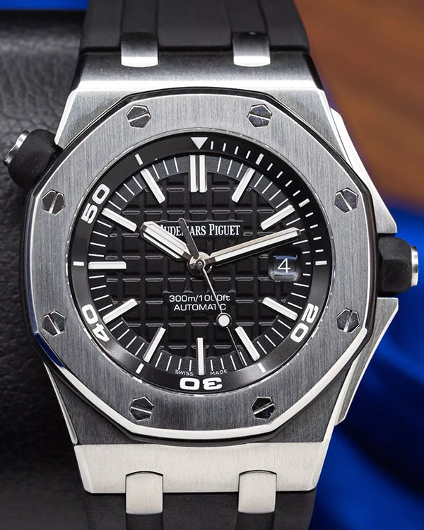 2017 Audemars Piguet Royal Oak Offshore Diver 42MM Black Dial Rubber Strap (15710ST.OO.A002CA.01)