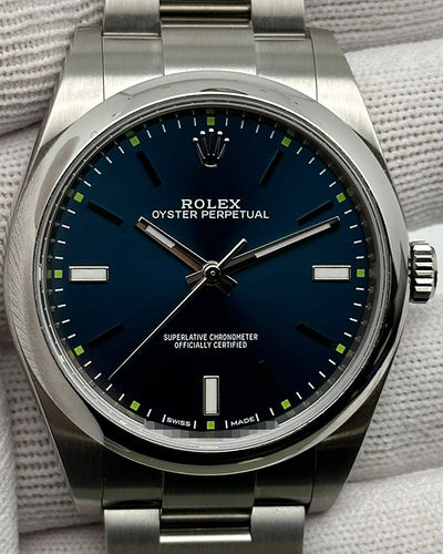 2018 Rolex Oyster Perpetual 39MM Blue Dial Oyster Bracelet (114300)