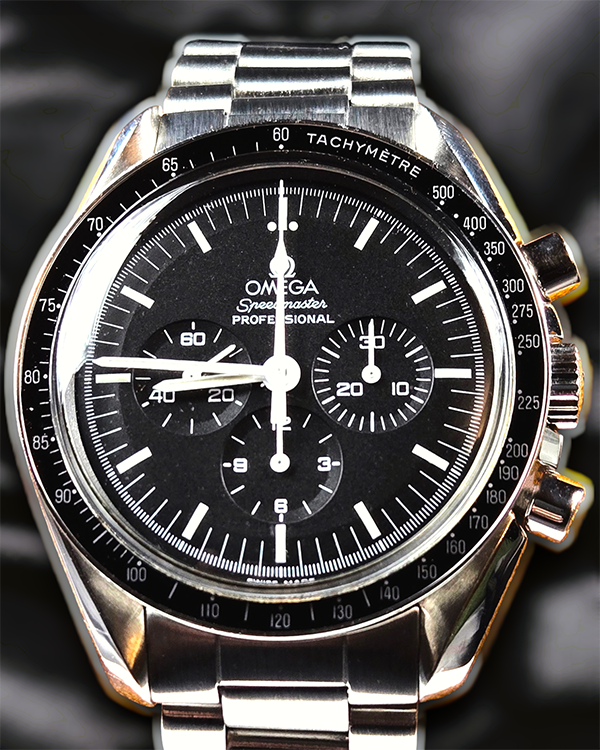 Omega Speedmaster Professional Moonwatch 42MM Black Dial Steel Bracelet (145.022)