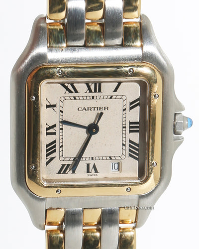 Cartier Panthère De Cartier 27x27MM Quartz White Dial Two-Tone Bracelet (187849)