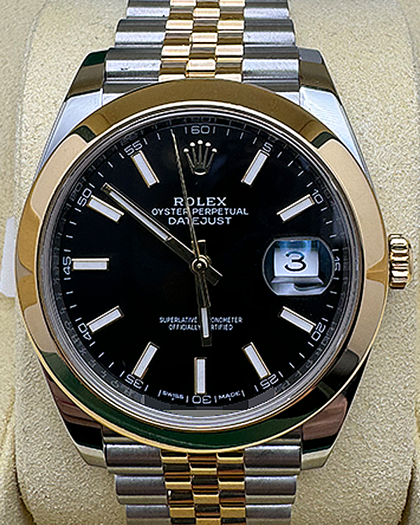 2018 Rolex Datejust 41MM Black Dial Two-Tone Jubilee Bracelet (126303)