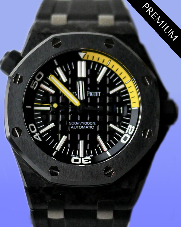 2013 Audemars Piguet Royal Oak Offshore Diver 42MM Black Dial Rubber Strap (15706AU.OO.A002CA.01)