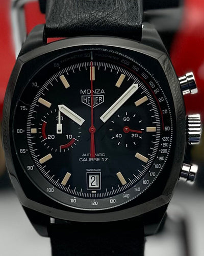 2022 TAG Heuer Monza L.E 42MM Black Dial Leather Strap (CR2080.FC6375)