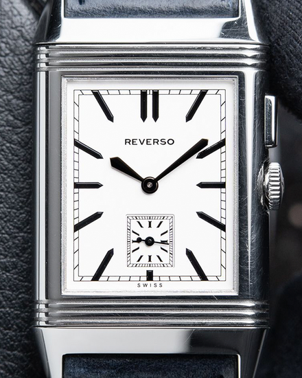2017 Jaeger-LeCoultre Reverso Grande Ultra Thin Duoface 46.8MM White/Black Dial Leather Strap (Q3788570)