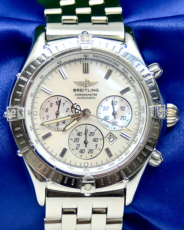 Breitling Shadow Flyback 39MM White Dial Steel Bracelet (A35312)