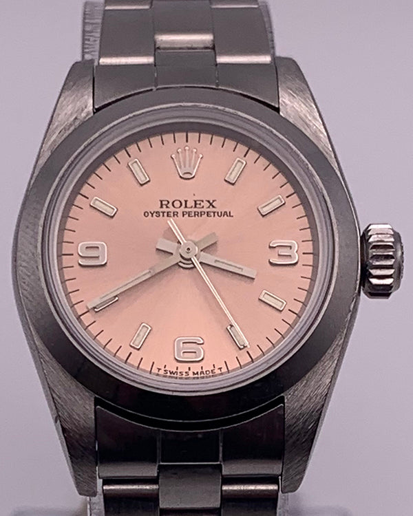 Rolex Oyster Perpetual 26MM Pink Dial Oyster Bracelet (67180)