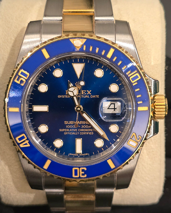2018 Rolex Submariner Date "Bluesy" 40MM Blue Dial Two-Tone Oyster Bracelet (116613LB)