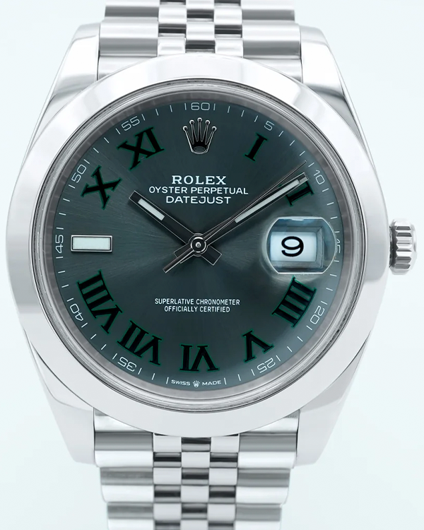 2021 Rolex Datejust "Wimbledon" 41MM Slate Dial Jubilee Bracelet (126300)