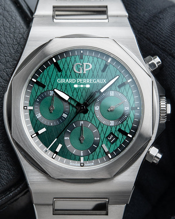 2021 Girard Perregaux Laureato "Aston Martin" L.E. 42MM Green Dial Steel Bracelet (81020-11-001-11A)