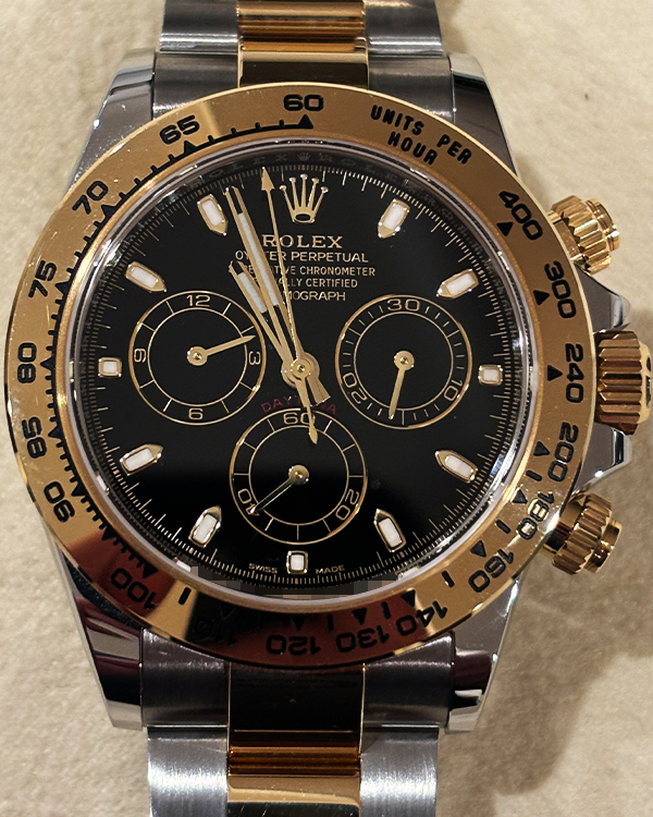 2021 Rolex Cosmograph Daytona 40MM Black Dial Two-Tone Oyster Bracelet (116503)