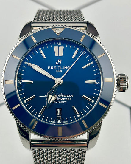 Breitling Superocean Heritage II  44MM Blue Dial Steel Bracelet (AB2030)