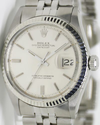 Rolex Datejust 36MM White Dial Steel Bracelet (1601)