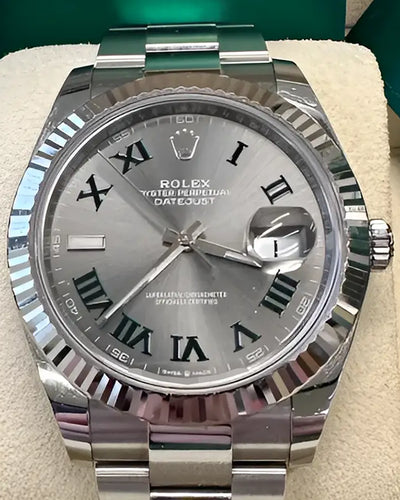 2021 Rolex Datejust "Wimbledon" 41MM Slate Dial Oyster Bracelet (126334)