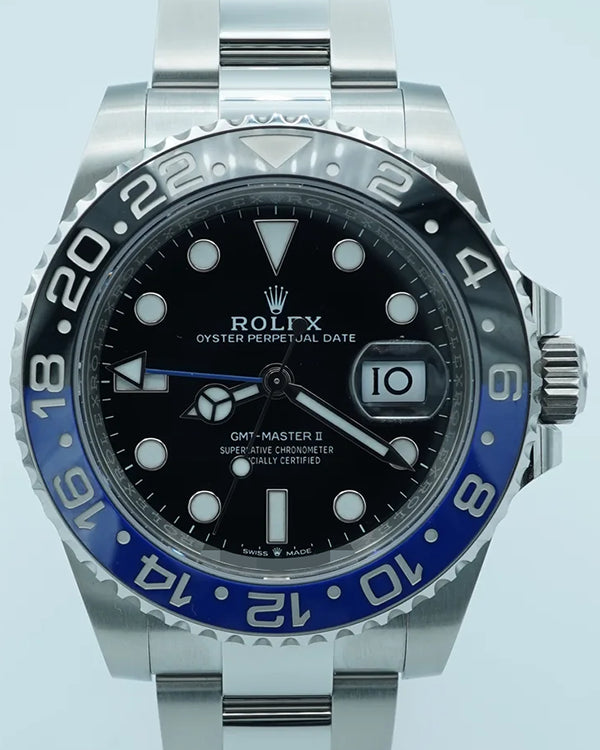 2023 Rolex GMT-Master II "Batman" 40MM Black Dial Oyster Bracelet (126710BLNR)