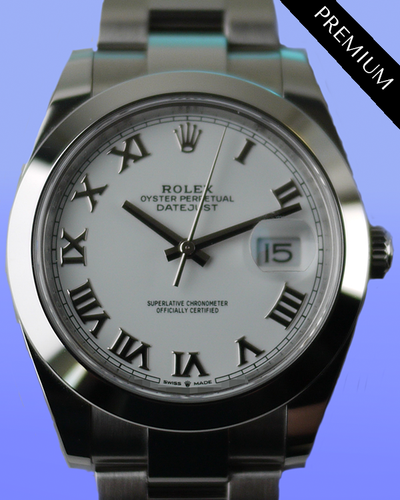 No Reserve - 2024 Rolex Datejust 41MM White Dial Oyster Bracelet (126300)