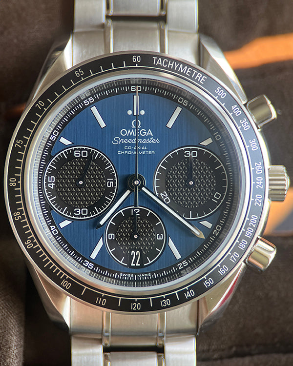 Omega Speedmaster Racing 40MM Blue Dial Steel Bracelet (326.30.40.50.0 ...