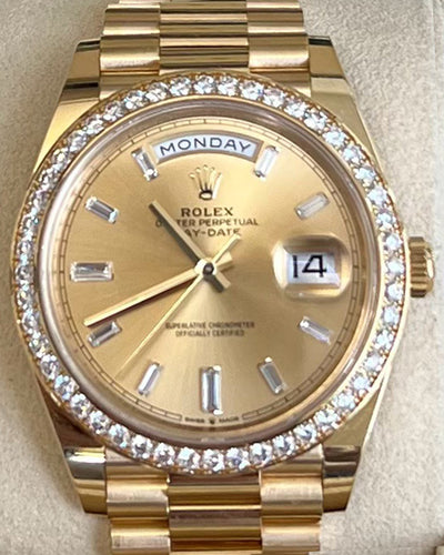 2024 Rolex Day-Date 40MM Champagne Dial President Bracelet (228345RBR )