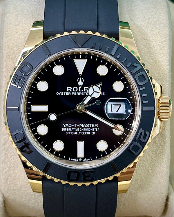 2023 Rolex Yacht-Master 42MM Black Dial Oysterflex Strap (226658)