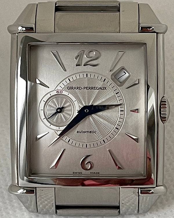 Girard Perregaux Vintage 1945 32.5MM Silver Dial Steel Bracelet (25835)