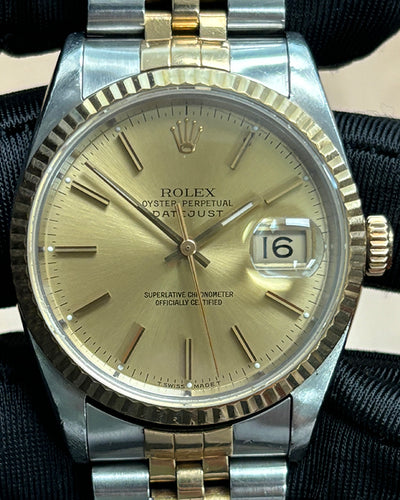 Rolex Datejust Vintage 36MM Champagne Dial Two-Tone Jubilee Bracelet (16233)