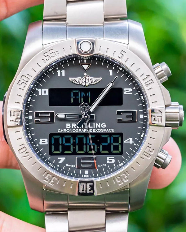 2016 Breitling Exospace B55 Connected 46MM Quartz Grey Dial Titanium Bracelet (EB5510H11B1E1)