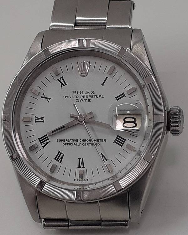 Rolex Oyster Perpetual Date 34MM White Dial Oyster Bracelet (1501)