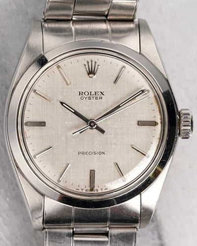 Rolex Oyster Precision 34MM Silver Dial Oyster Bracelet (6426)