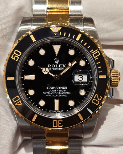 2018 Rolex Submariner Date 40MM Black Dial Two-Tone Oyster Bracelet (116613LN)