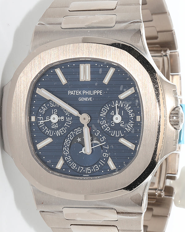 2021 Patek Philippe Nautilus 40MM Blue Dial White Gold Bracelet (5740/1G-001)