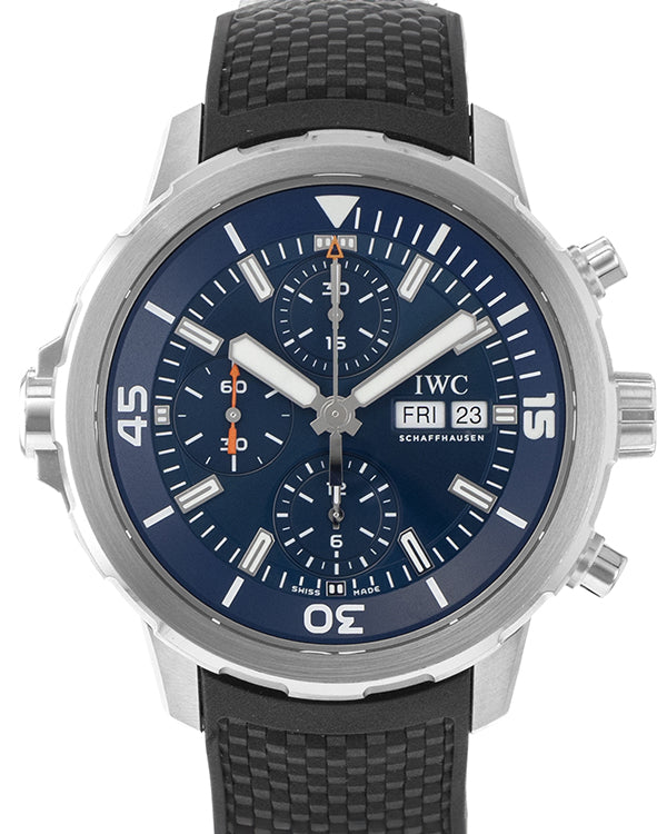 IWC Schaffhausen Aquatimer Chronograph 44MM Blue Dial Rubber Strap (IW376805)