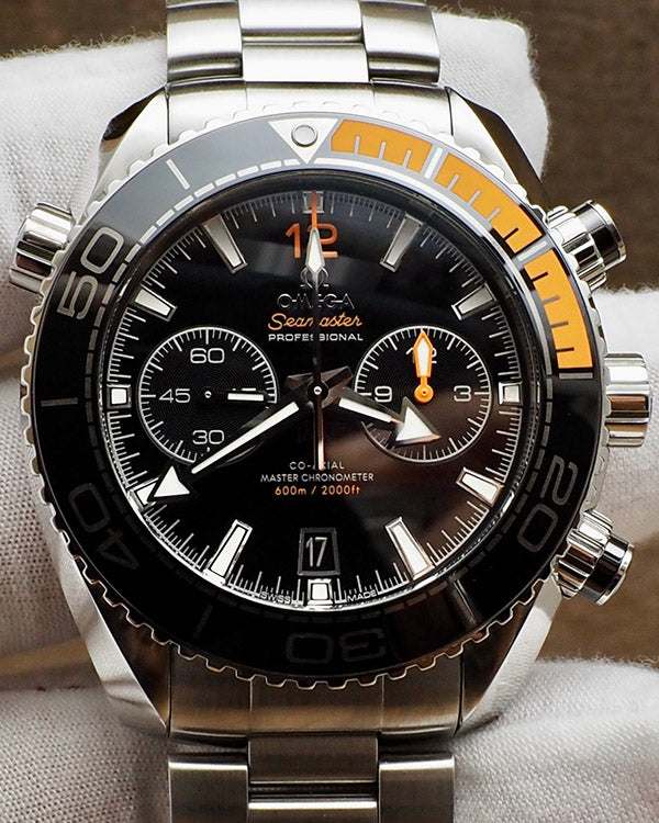 2019 Omega Seamaster Planet Ocean Chronograph 45.5MM Black Dial Steel Bracelet (215.30.46.51.01.002)