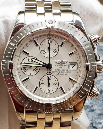 Breitling Chronomat Evolution 44MM Silver Dial Steel Bracelet (A13356)