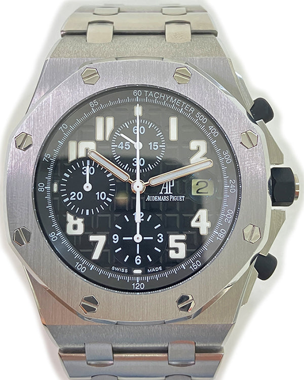 2012 Audemars Piguet Royal Oak Offshore Chronograph 42MM Black Dial Steel Bracelet (25721ST.OO.1000ST.08.A)