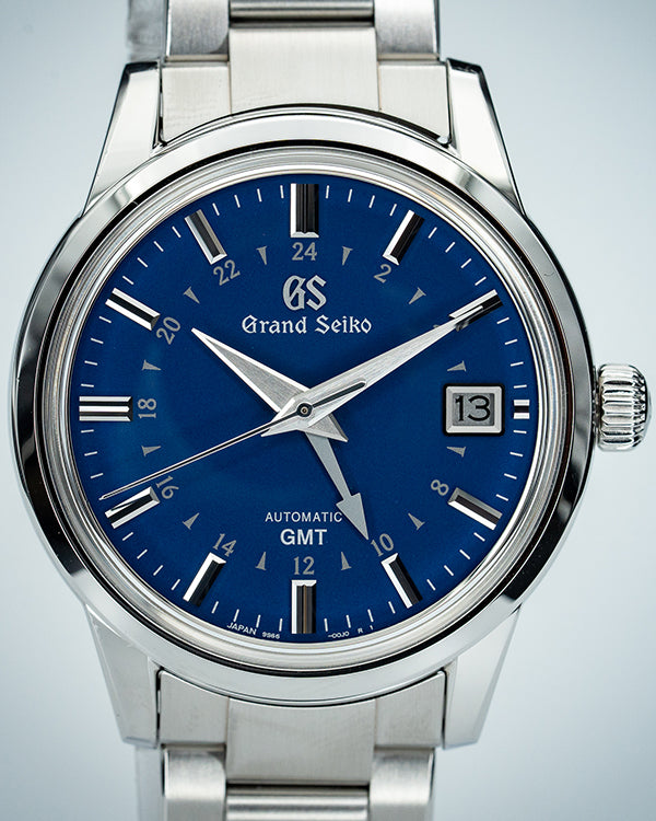 Grand Seiko Automatic GMT "Hodinkee Edition" L.E. 39MM Blue Dial Steel Bracelet (SBGM239)