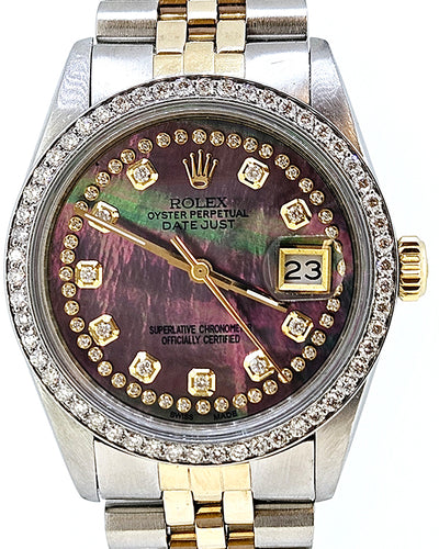 Rolex Datejust 36MM Aftermarket Mother-of-Pearl Dial Two-Tone Jubilee Bracelet (16013)