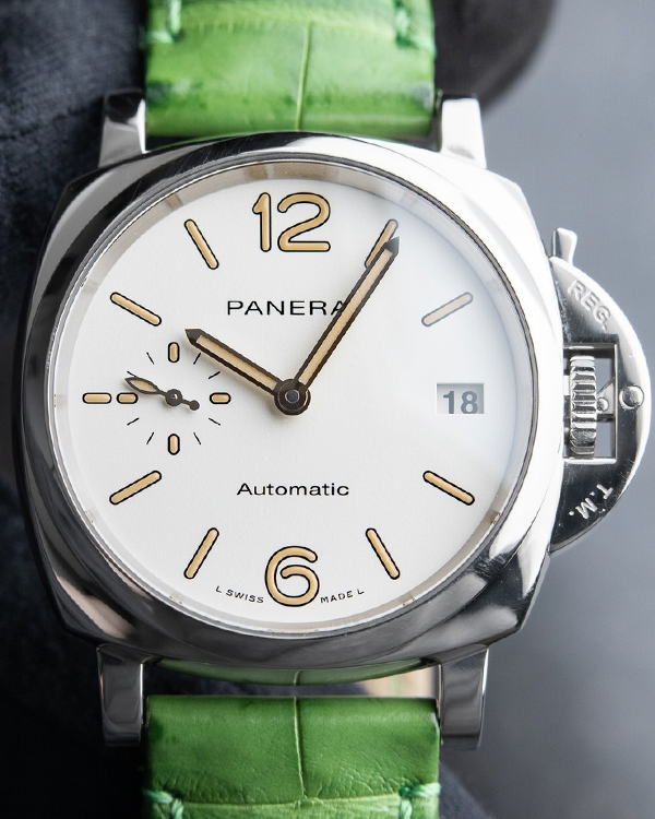 2021 Panerai Luminor Due 38MM White Dial Leather Strap (PAM01043)