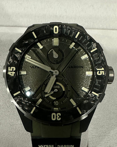 2024 Ulysse Nardin Diver Marine "NetOps" 44MM Green Dial Rubber Strap (1183-170-8A/3A)