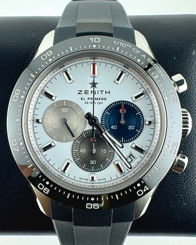 No Reserve - 2024 Zenith Chronomaster Sport 41MM White Dial Rubber Strap (03.3100.3600/69.R951)