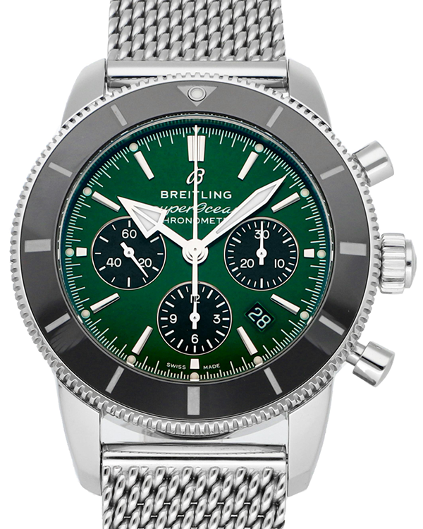 Breitling Superocean Heritage Chronograph 44MM Green Dial Steel Bracelet (AB0162)