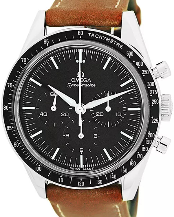 2020 Omega Speedmaster Professional Moonwatch “First Omega in Space” 39.7MM Black Dial Leather Strap (311.32.40.30.01.001)